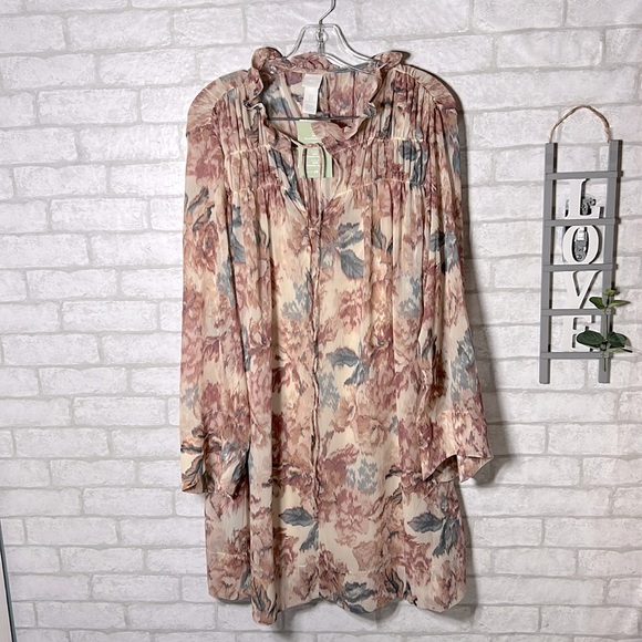 H&M long sleeve sheer dress size Medium - Picture 1 of 14